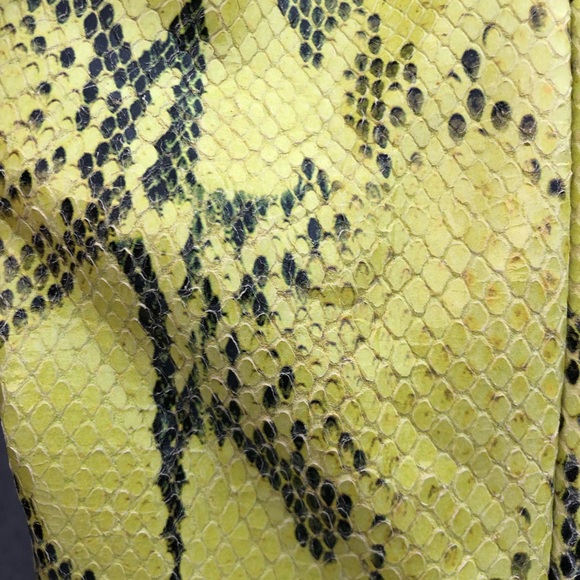 Cole Haan neon green/grey snake print tote. - Picture 6 of 13